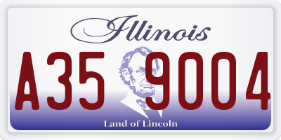 IL license plate A359004