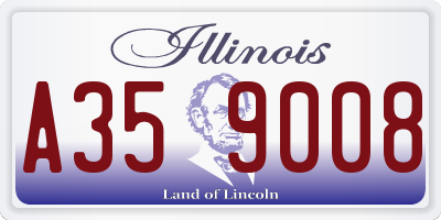 IL license plate A359008