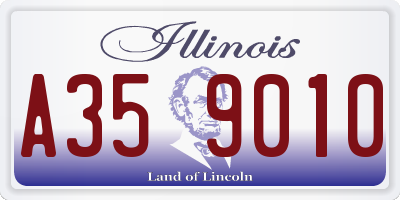 IL license plate A359010