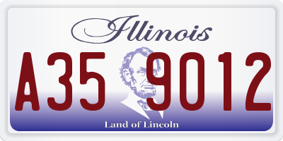 IL license plate A359012