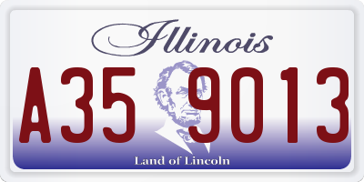 IL license plate A359013