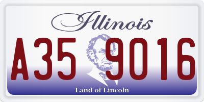 IL license plate A359016