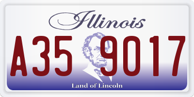 IL license plate A359017