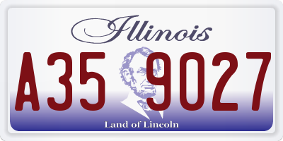 IL license plate A359027