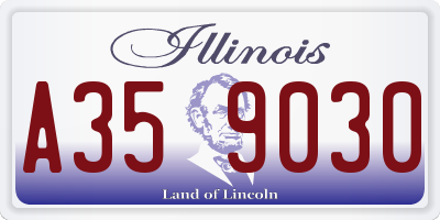 IL license plate A359030