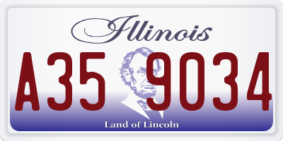 IL license plate A359034