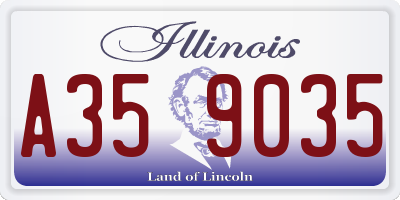 IL license plate A359035