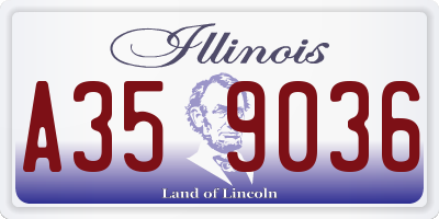 IL license plate A359036
