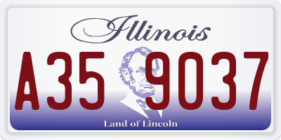 IL license plate A359037