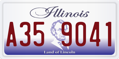 IL license plate A359041