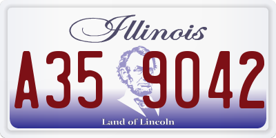 IL license plate A359042