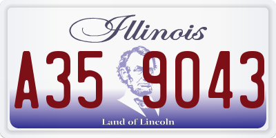 IL license plate A359043