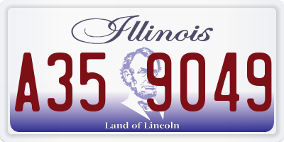 IL license plate A359049