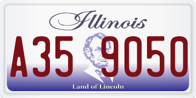 IL license plate A359050