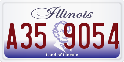 IL license plate A359054