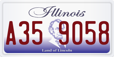 IL license plate A359058
