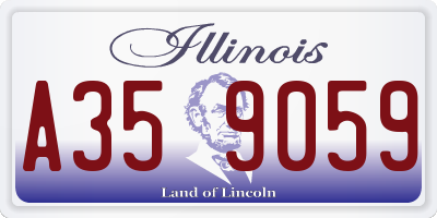 IL license plate A359059