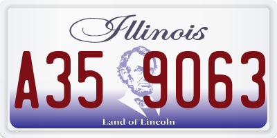 IL license plate A359063