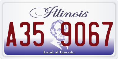 IL license plate A359067