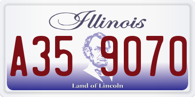IL license plate A359070