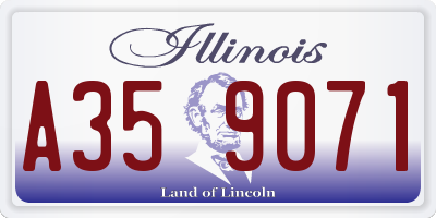IL license plate A359071