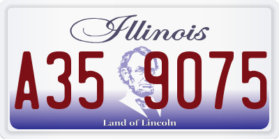 IL license plate A359075
