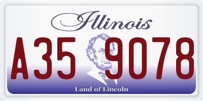 IL license plate A359078