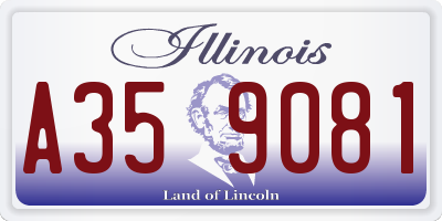 IL license plate A359081