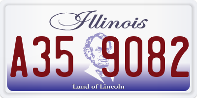IL license plate A359082