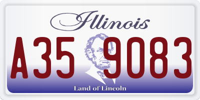 IL license plate A359083