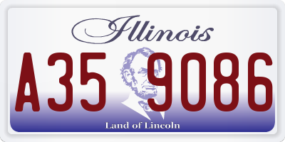 IL license plate A359086