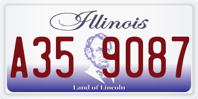 IL license plate A359087
