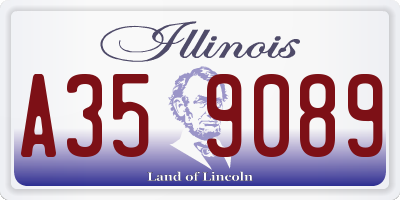 IL license plate A359089
