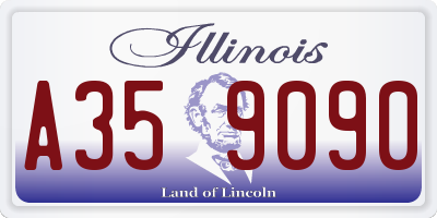 IL license plate A359090