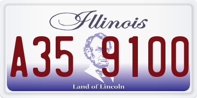 IL license plate A359100