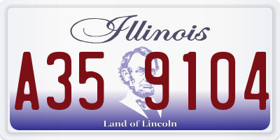 IL license plate A359104