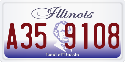 IL license plate A359108