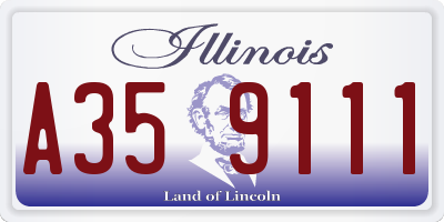 IL license plate A359111