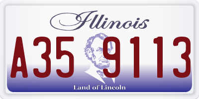 IL license plate A359113