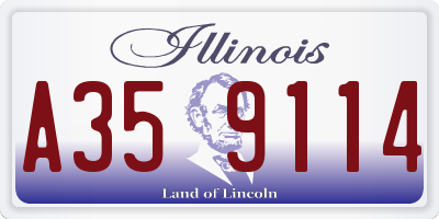 IL license plate A359114