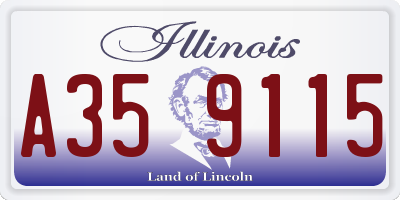 IL license plate A359115