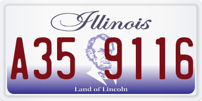 IL license plate A359116