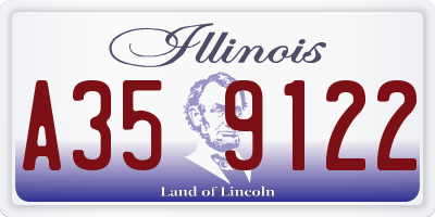 IL license plate A359122