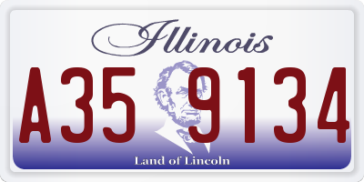 IL license plate A359134