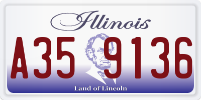 IL license plate A359136