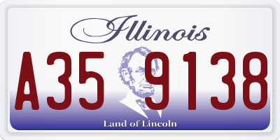 IL license plate A359138