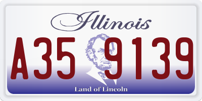 IL license plate A359139