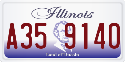 IL license plate A359140