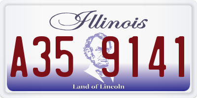 IL license plate A359141