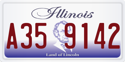IL license plate A359142